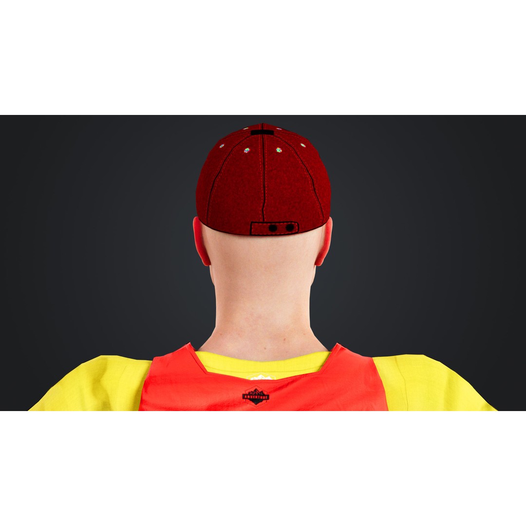 Kayak Canoe Athlete 3D Model – Low Poly Rigged Character, FBX - View 14