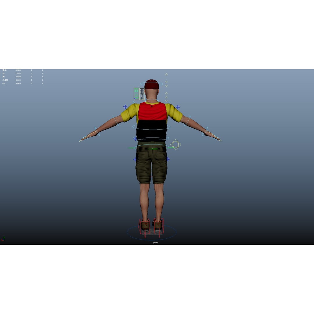 Kayak Canoe Athlete 3D Model – Low Poly Rigged Character, FBX - View 26