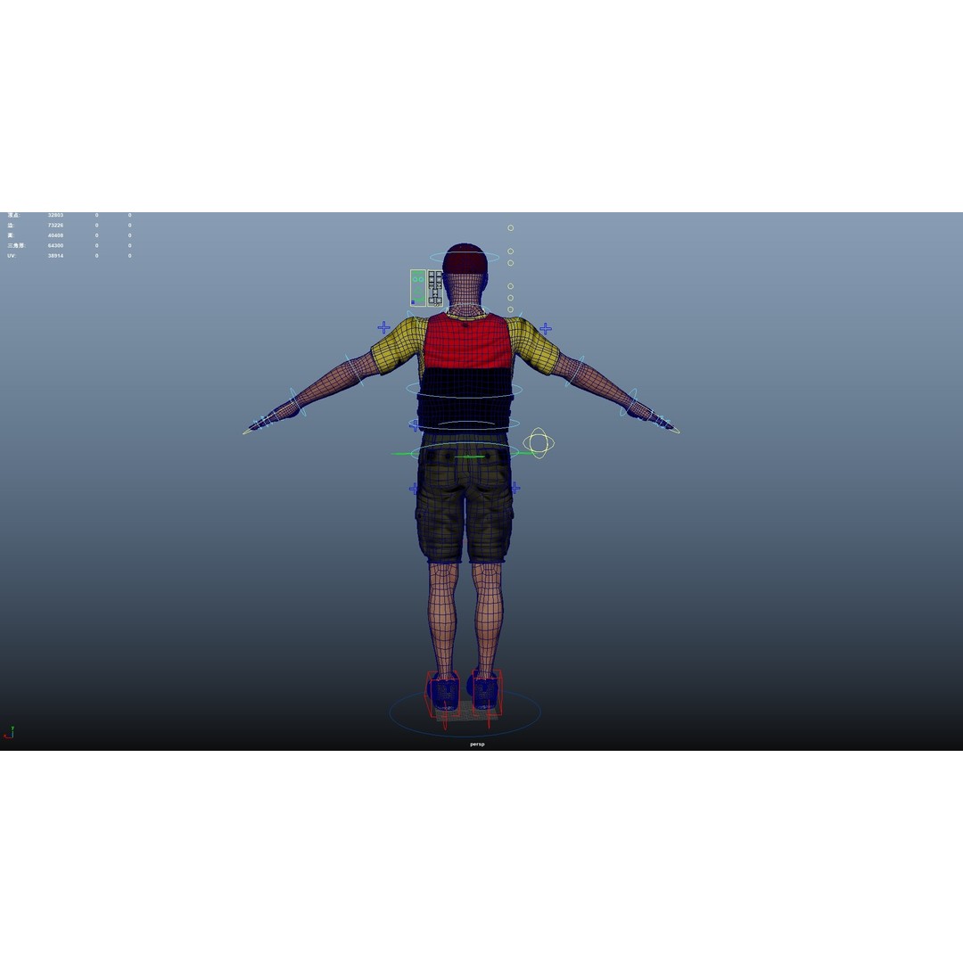 Kayak Canoe Athlete 3D Model – Low Poly Rigged Character, FBX - View 27