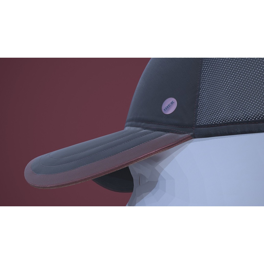 Baseball Cap 3D Model – Low Poly Game Ready Asset, FBX, OBJ - View 12