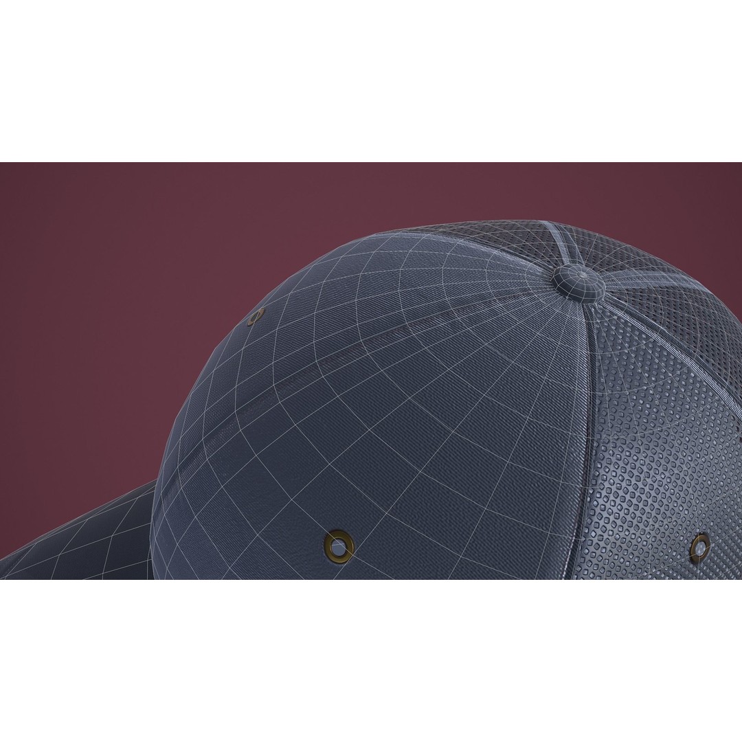 Baseball Cap 3D Model – Low Poly Game Ready Asset, FBX, OBJ - View 16