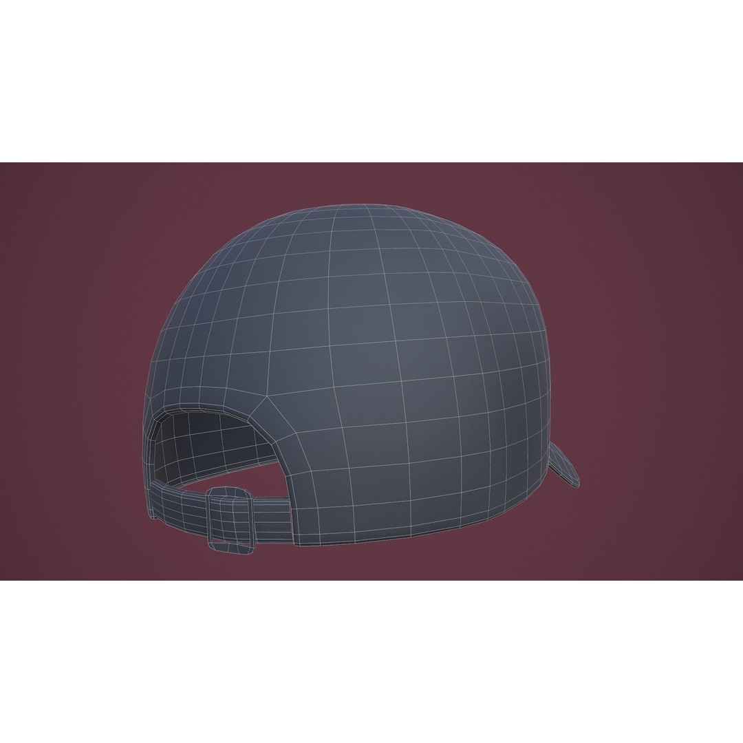 Baseball Cap 3D Model – Low Poly Game Ready Asset, FBX, OBJ - View 23