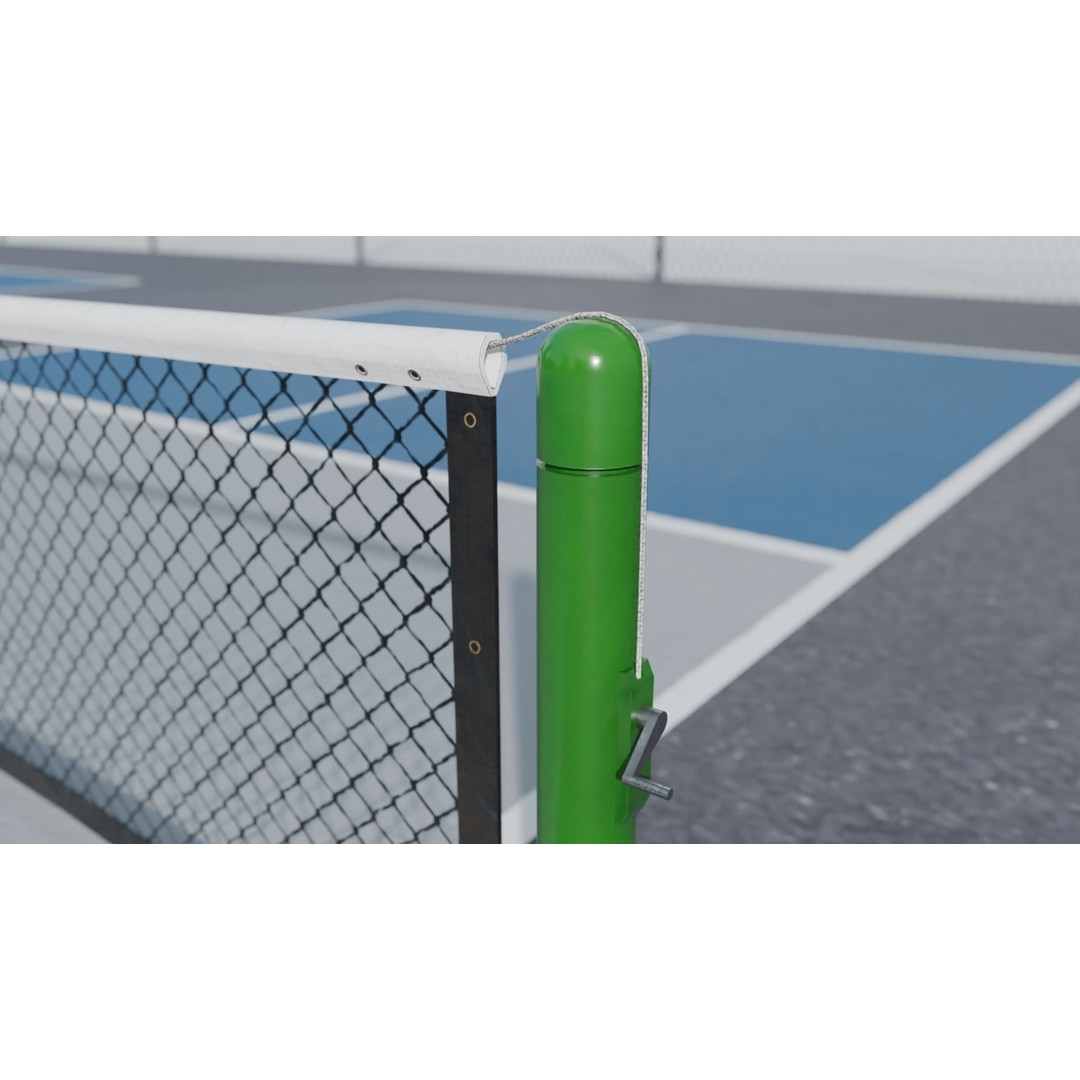Pickleball Court 3D Model – Low Poly Game Asset, FBX, PBR Textures - View 8
