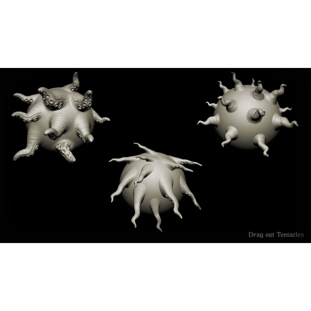 Cthulhu Creature 3D Model – Horror Brushes Pack for Zbrush & Blender - View 11