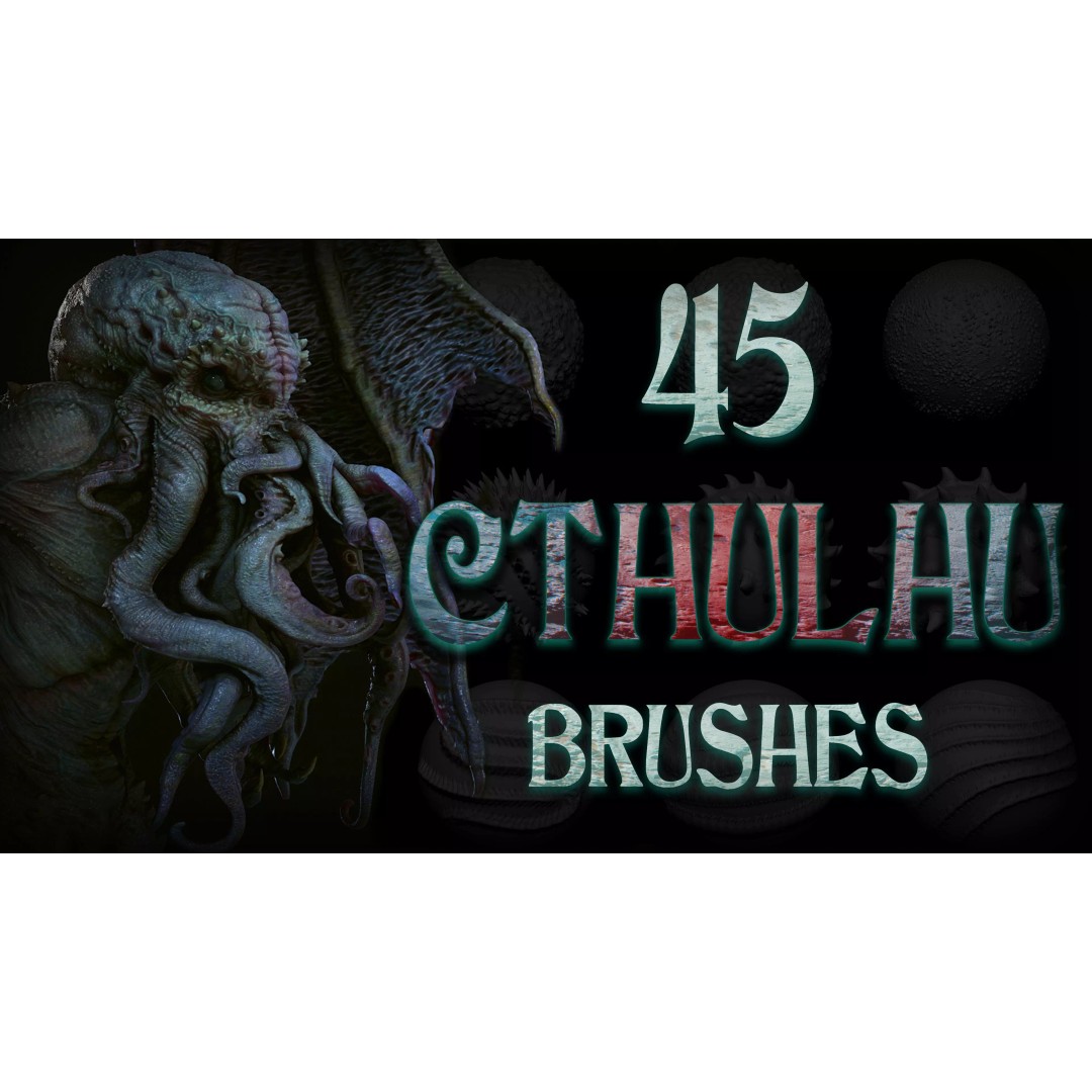 Cthulhu Creature 3D Model – Horror Brushes Pack for Zbrush & Blender - View 2