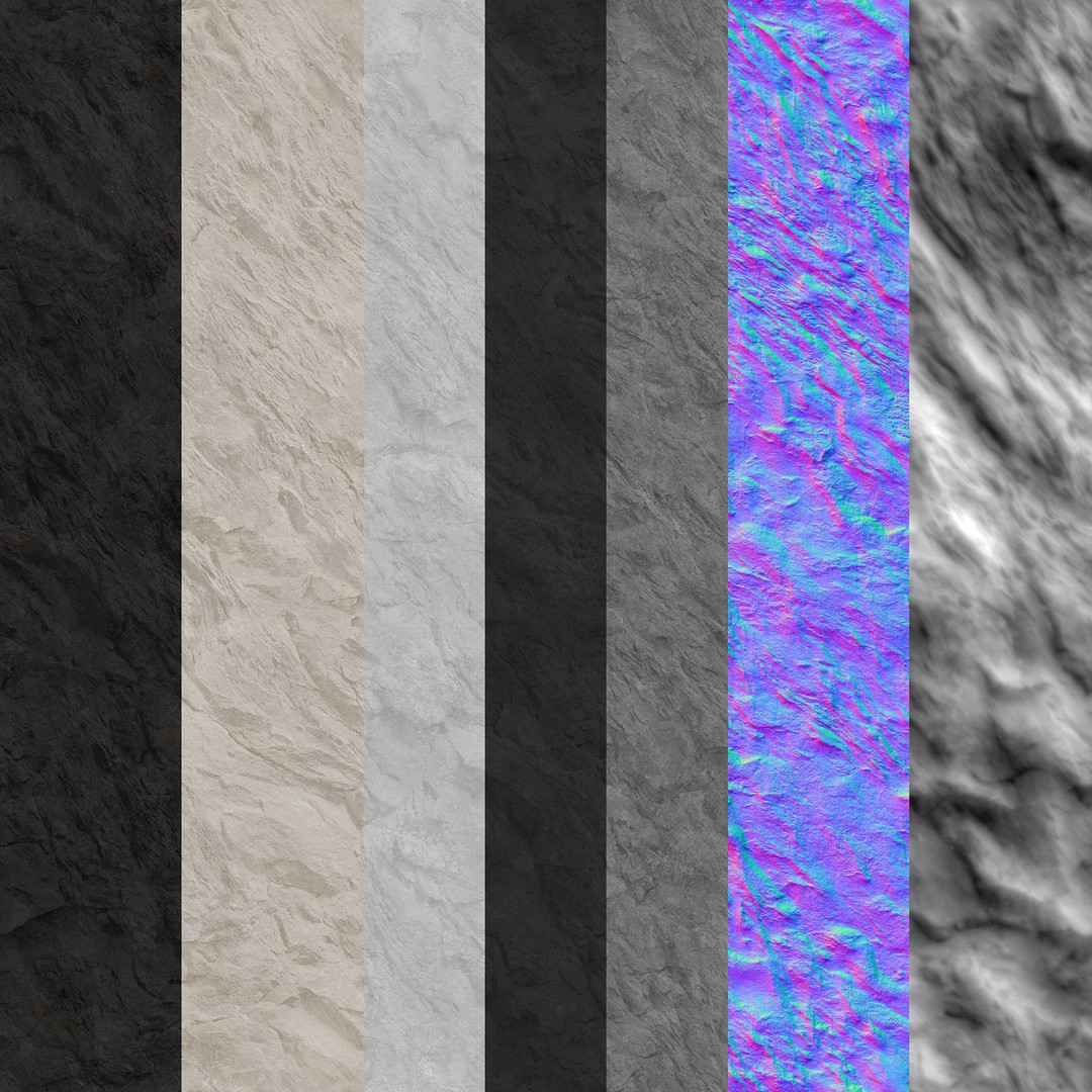 Rock Wall 3D Model – High-Quality PBR Textures, FBX & OBJ - View 6