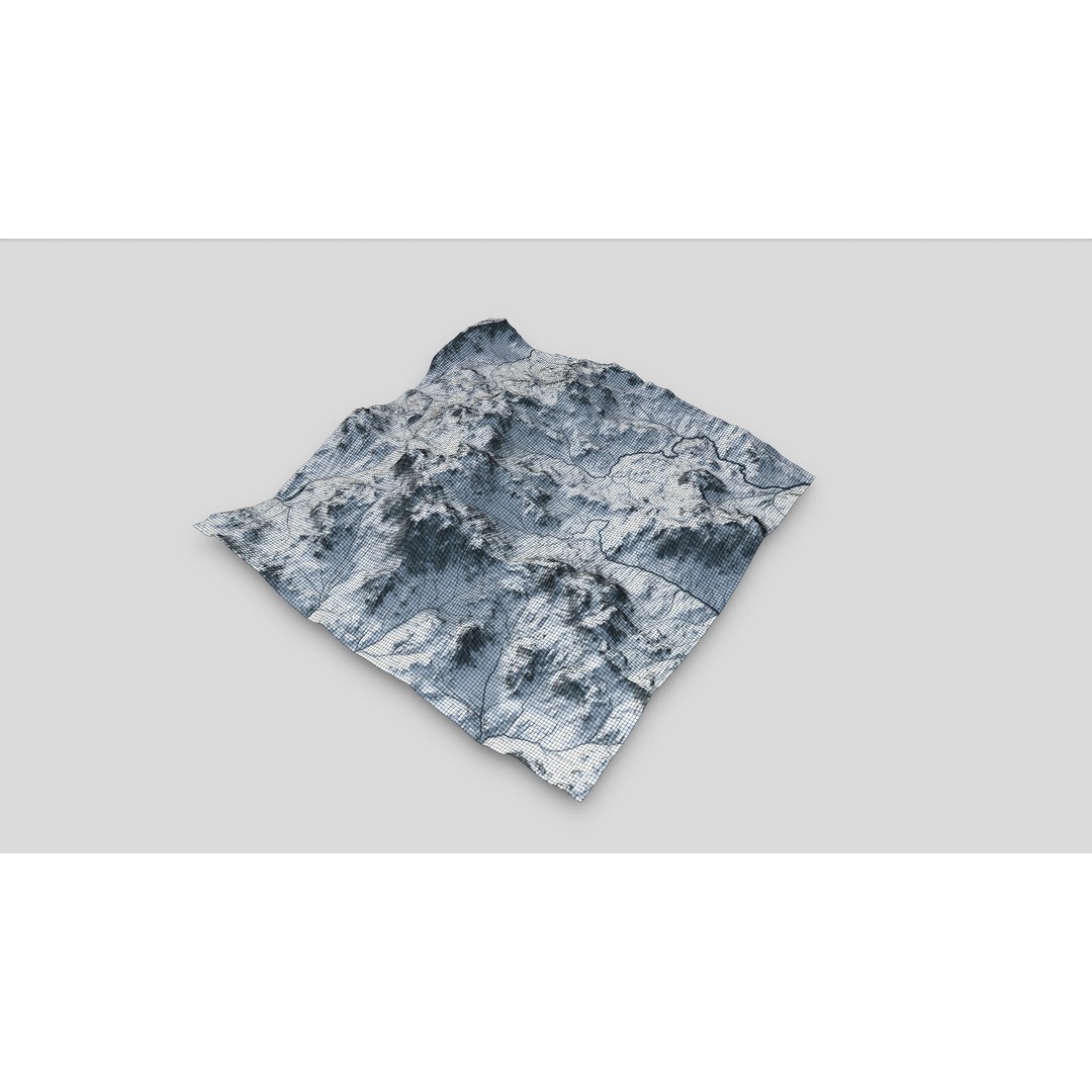 Mountain Landscape 3D Model – Low Poly Textures for VR/AR, FBX - View 16