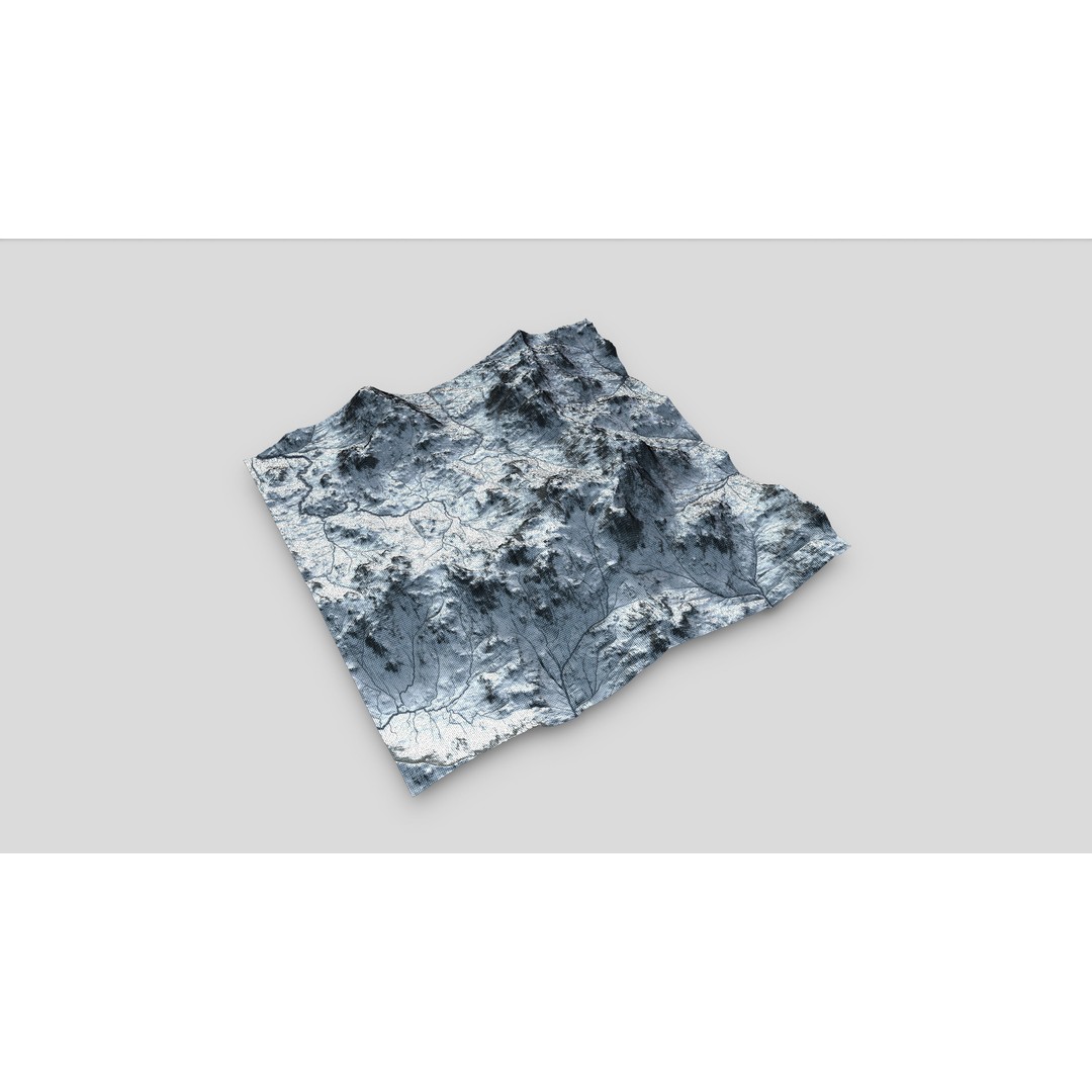Mountain Landscape 3D Model – Low Poly Textures for VR/AR, FBX - View 18