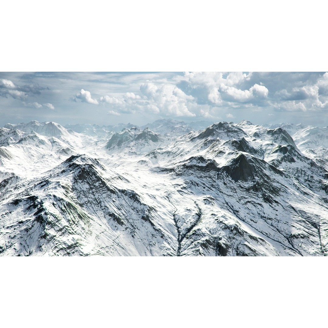 Mountain Landscape 3D Model – Low Poly Textures for VR/AR, FBX - View 6