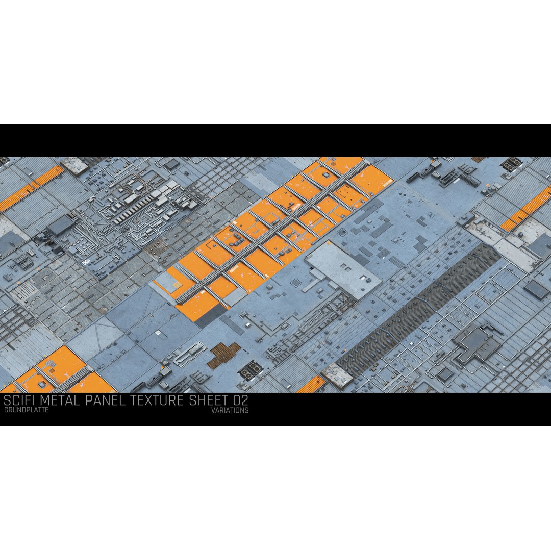 Sci-Fi Wall Panel Texture Set – PBR Textures for Spaceships, PNG - View 12