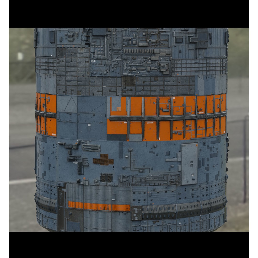 Sci-Fi Wall Panel Texture Set – PBR Textures for Spaceships, PNG - View 6