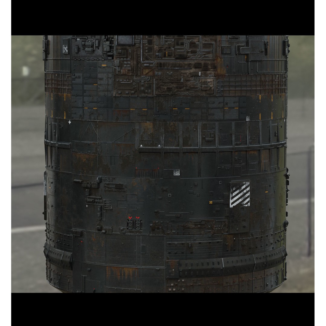 Sci-Fi Wall Panel Texture Set – PBR Textures for Spaceships, PNG - View 8
