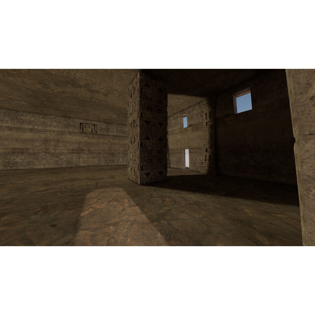 Pre-Columbian Temple 3D Model – Modular Architecture with PBR Textures - View 12