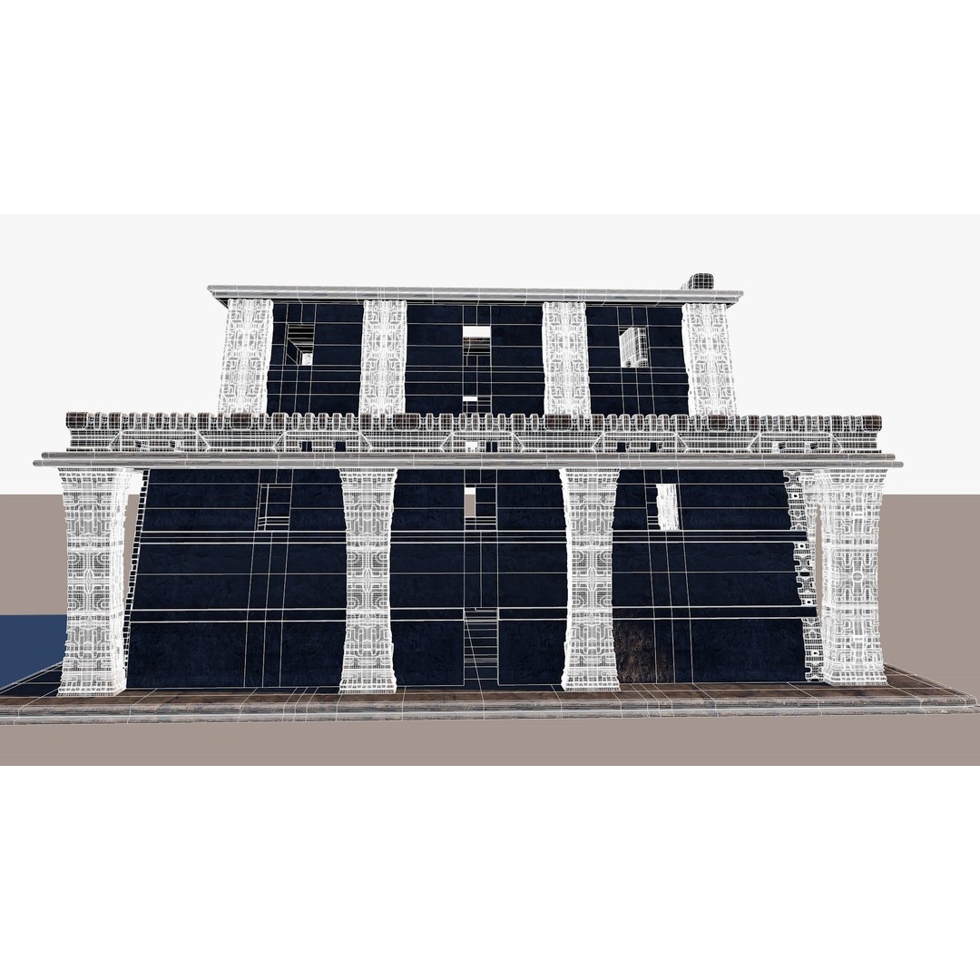Pre-Columbian Temple 3D Model – Modular Architecture with PBR Textures - View 16