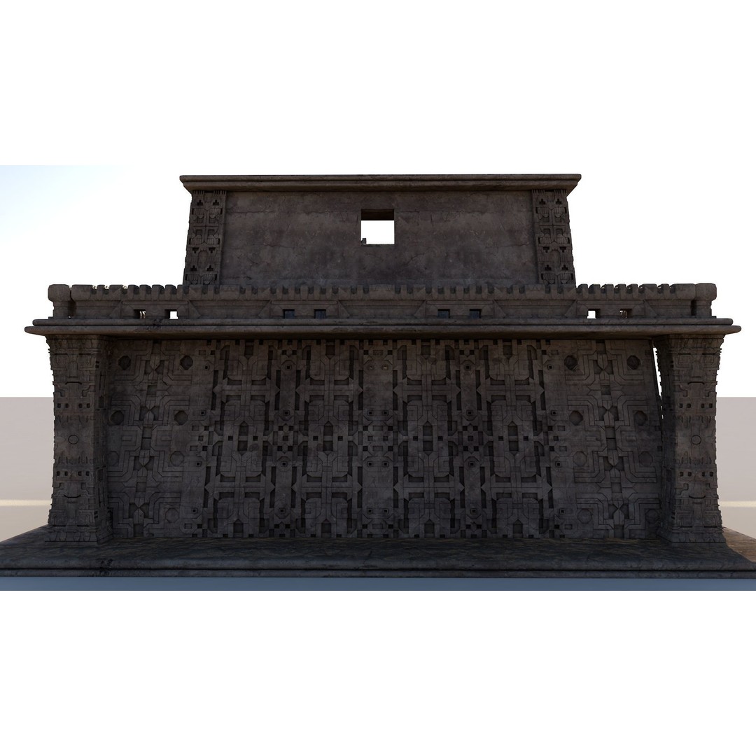 Pre-Columbian Temple 3D Model – Modular Architecture with PBR Textures - View 6