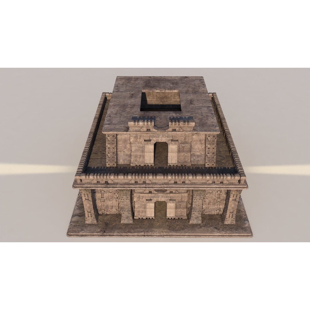 Pre-Columbian Temple 3D Model – Modular Architecture with PBR Textures - View 7