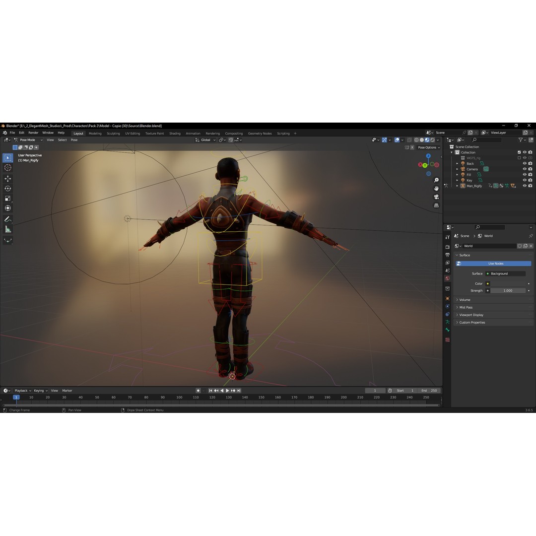 Tribal Warrior 3D Model – Stylized Toon Fighter, Rigged for Animation - View 23