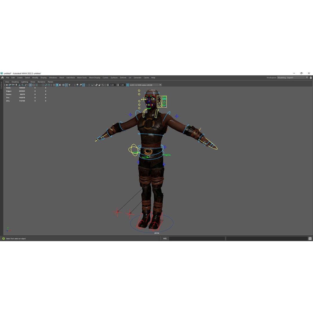 Tribal Warrior 3D Model – Stylized Toon Fighter, Rigged for Animation - View 25