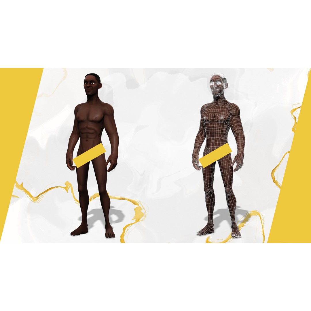 Tribal Warrior 3D Model – Stylized Toon Fighter, Rigged for Animation - View 3