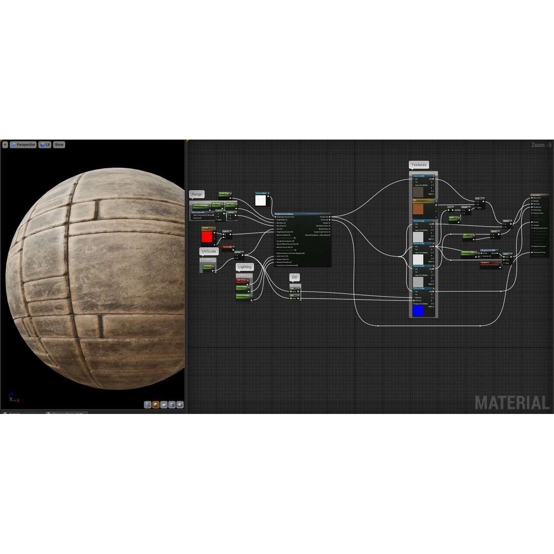 Medieval Wall and Ground 3D Model – PBR Textures, Low Poly Asset - View 12