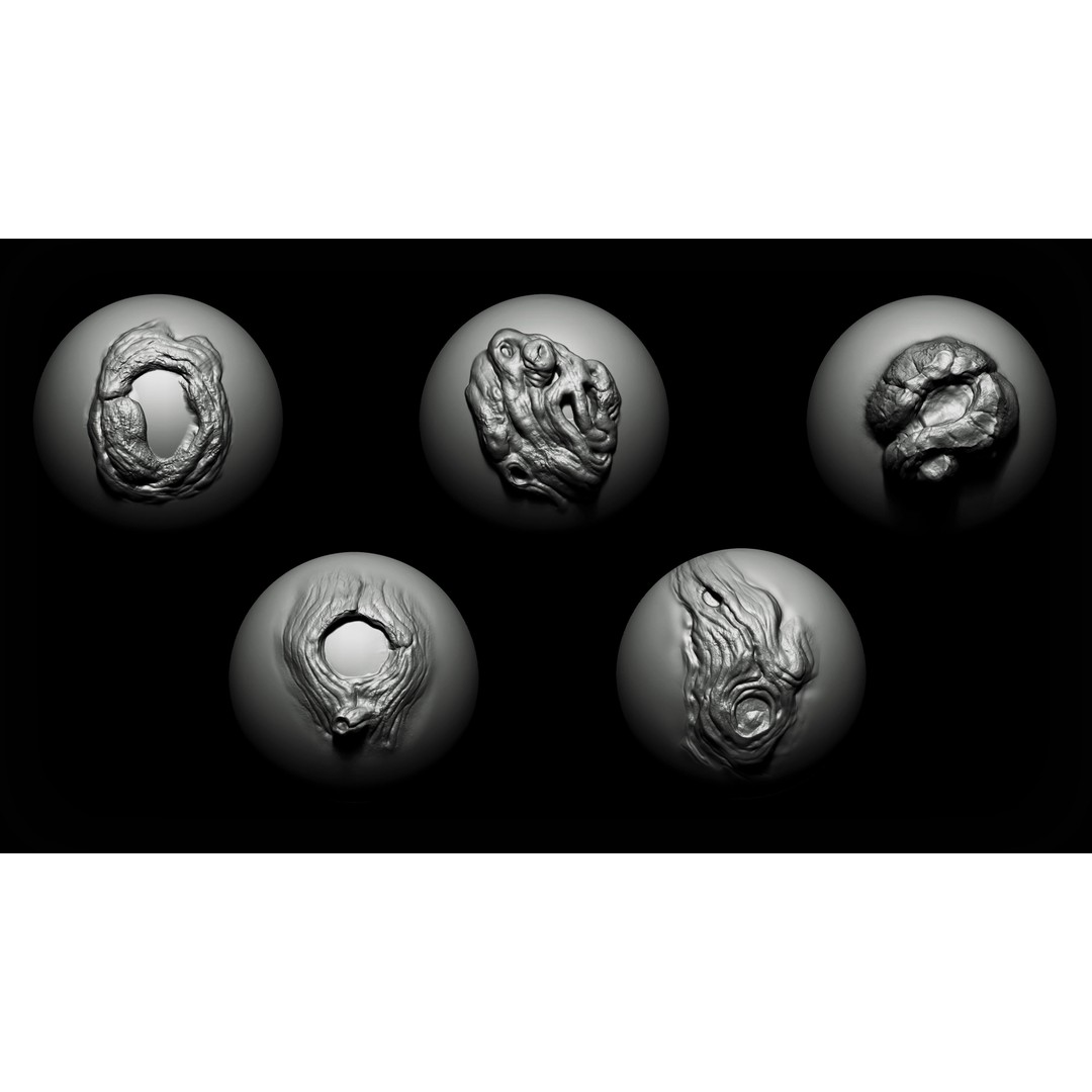 Wood Detail 3D Model – VDM Brush Textures for Zbrush & Blender - View 9