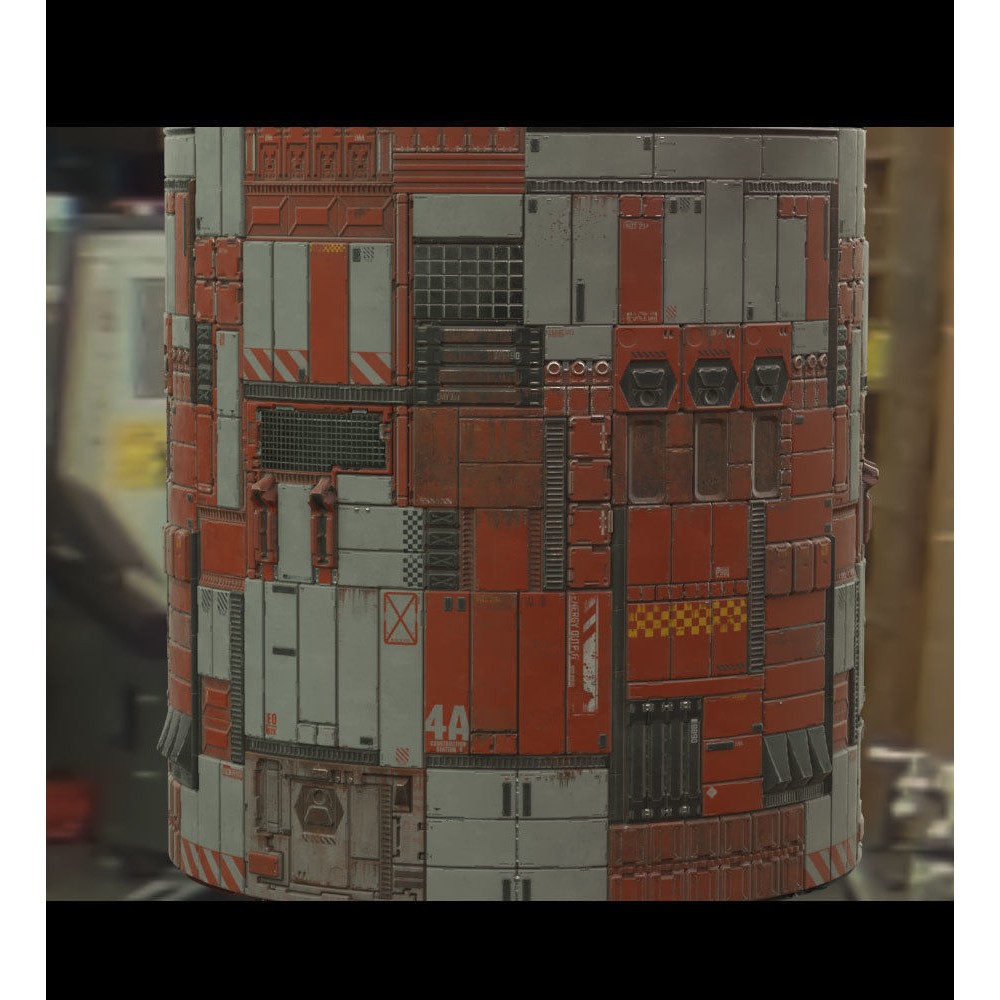 Scifi Wall Panel Texture Set E – PBR Textures for Spaceships, 4096x4096 - View 6
