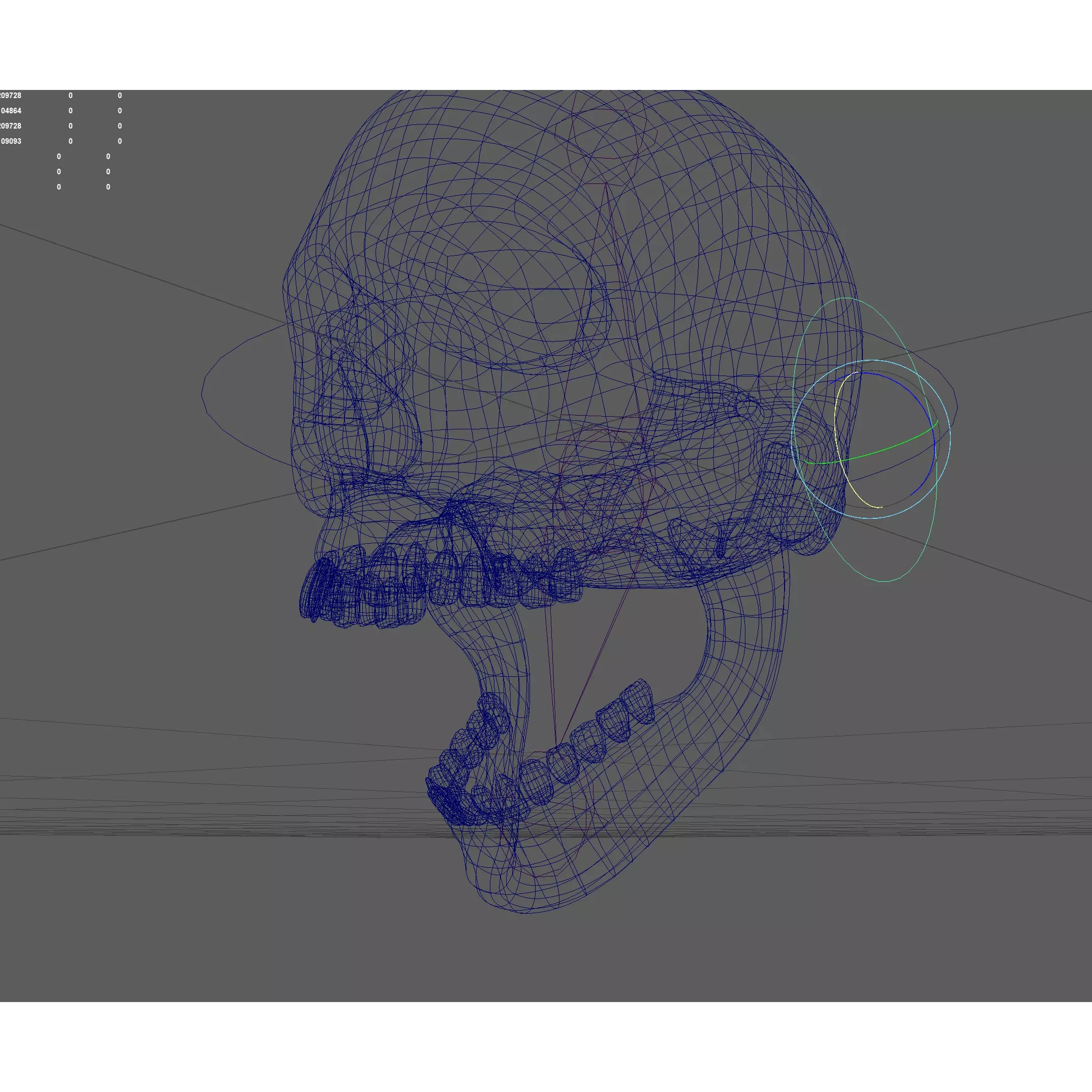 Human Skull - Low-Poly Game-Ready 3D Model
