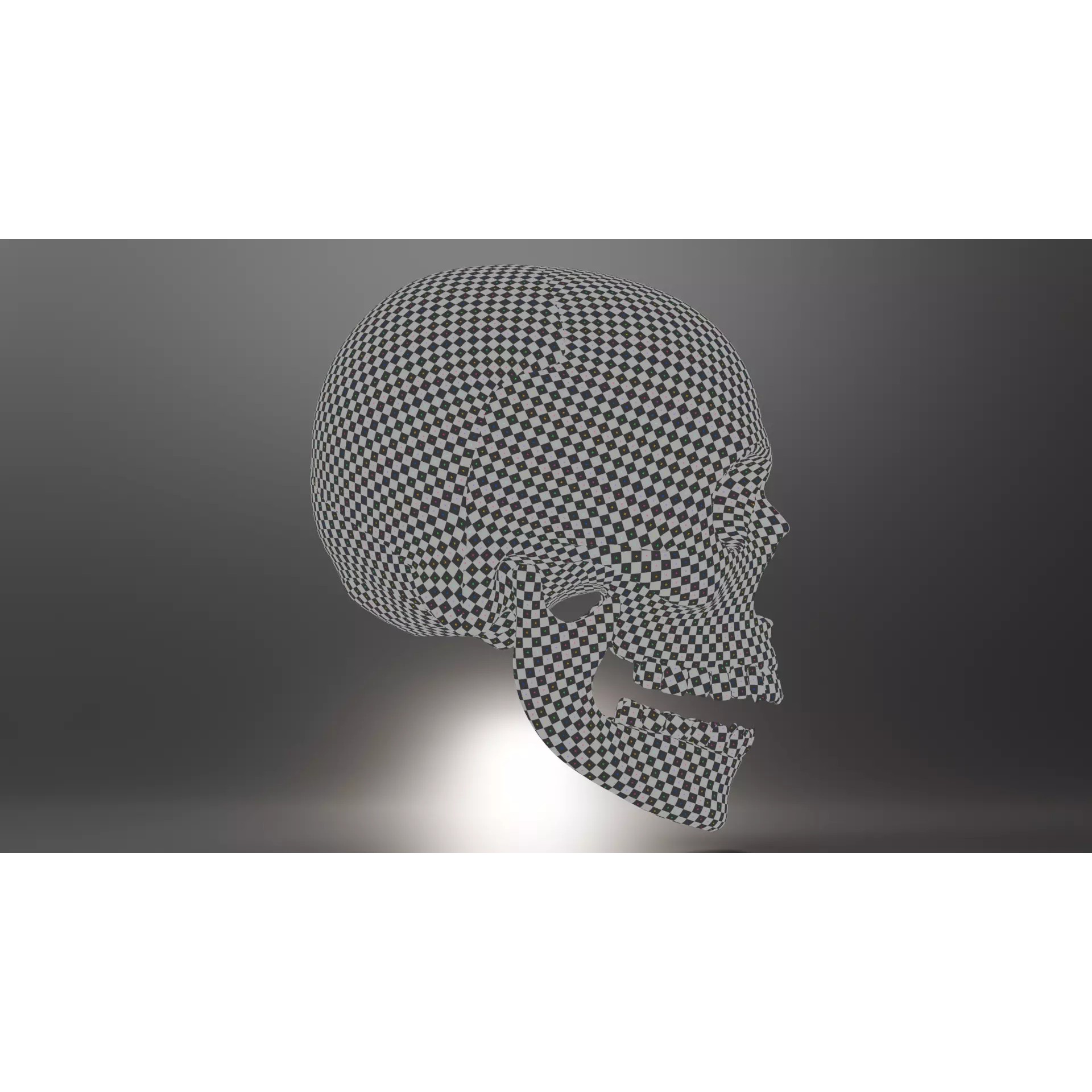 Human Skull - Low-Poly Game-Ready 3D Model - View 15