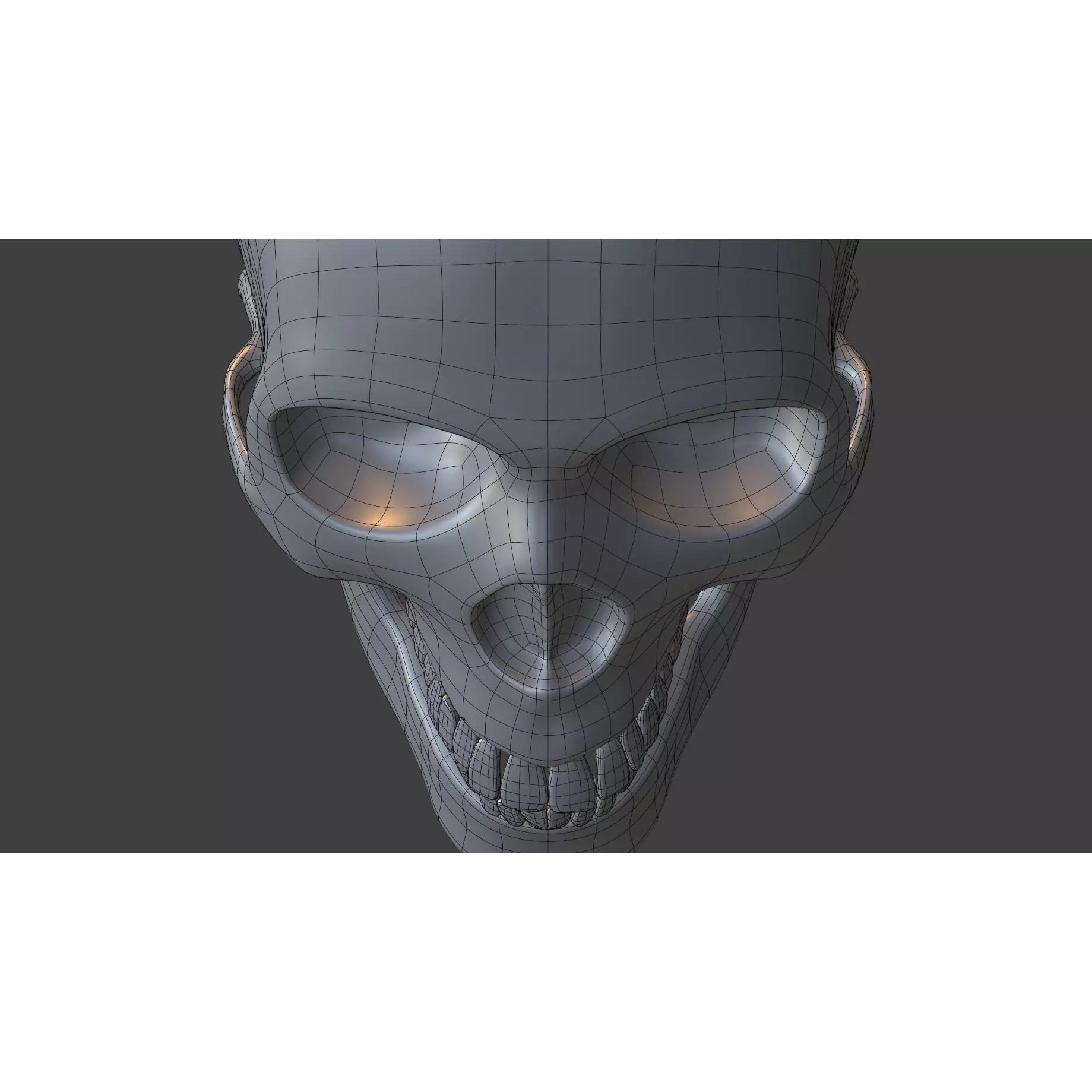 Human Skull - Low-Poly Game-Ready 3D Model - View 26