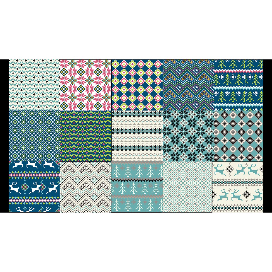 70 Christmas-Winter Fabric Materials 3D Model – SBSAR Textures for Design - View 10