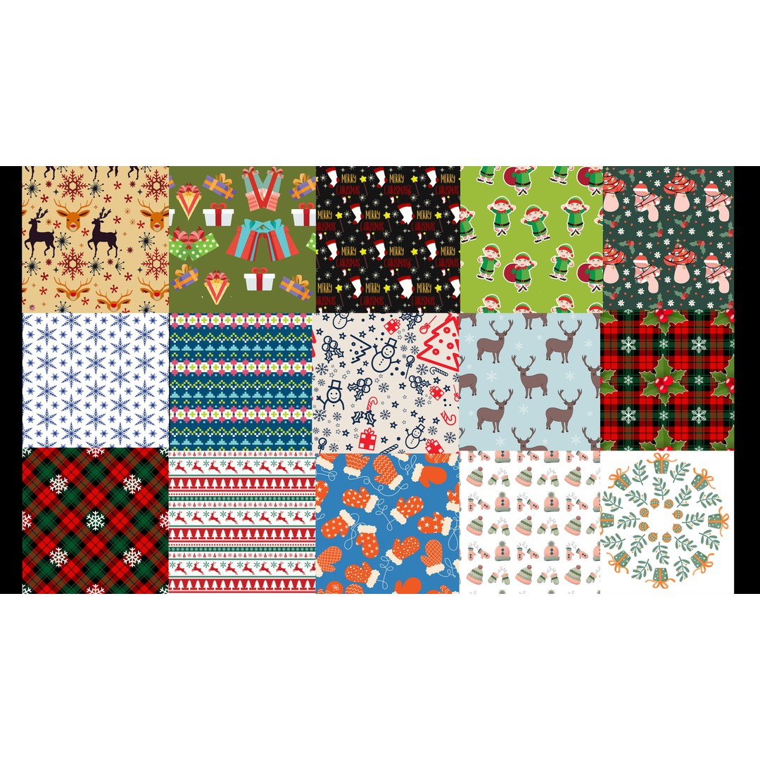 70 Christmas-Winter Fabric Materials 3D Model – SBSAR Textures for Design - View 11