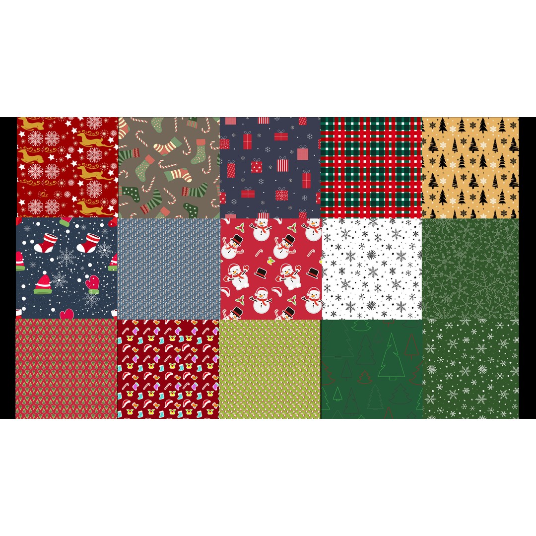 70 Christmas-Winter Fabric Materials 3D Model – SBSAR Textures for Design - View 12