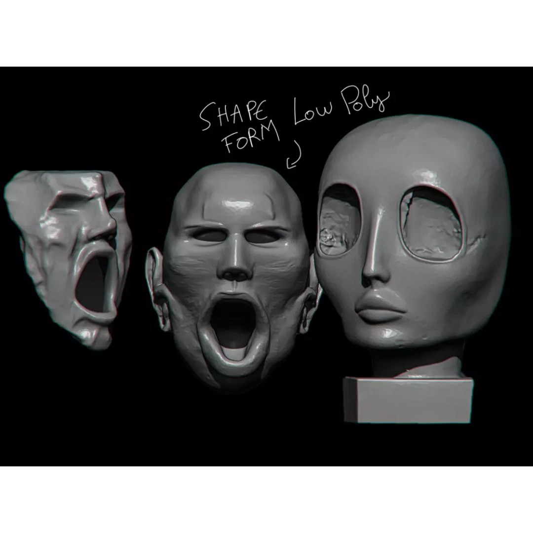 Beksinski Distorted Matter 3D Model – High-Quality Alphas & Shape Objects - View 4