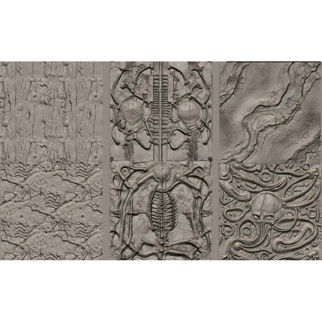 Beksinski Distorted Matter 3D Model – High-Quality Alphas & Shape Objects - View 5