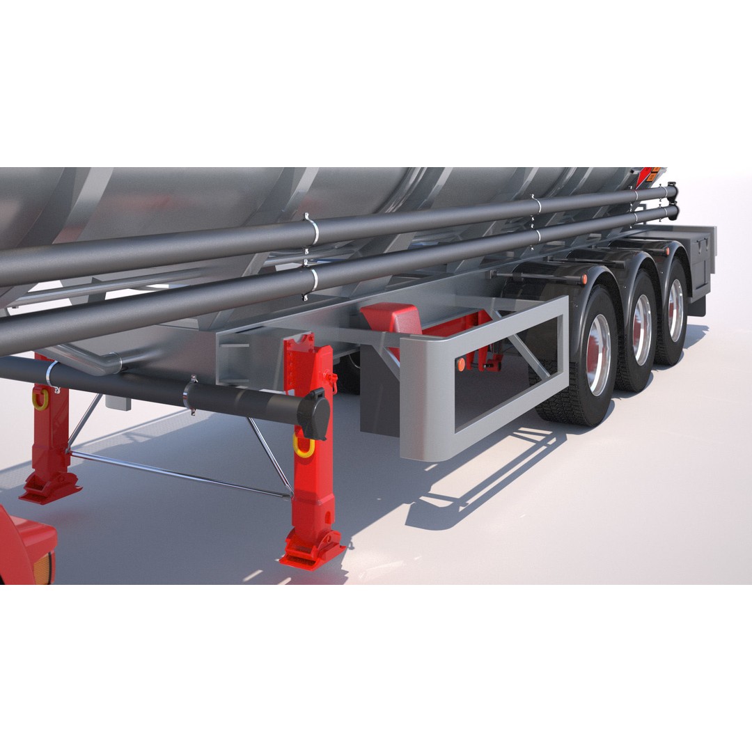 Euro Truck 3D Model – Detailed ADR Tanker, Game Ready FBX - View 6