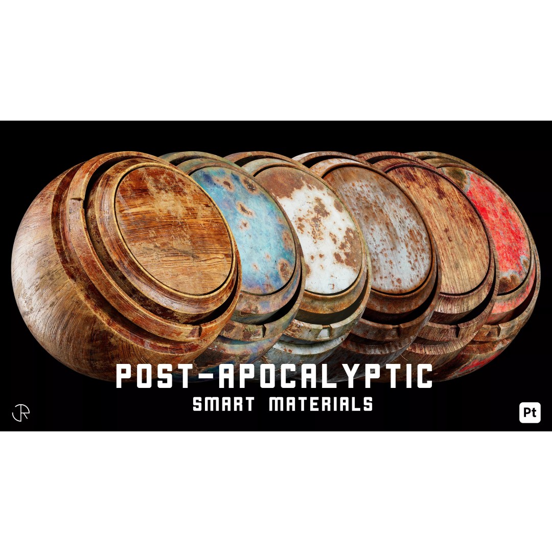Post-Apocalyptic Smart Materials 3D Model – PBR Textures for Substance Painter - View 2