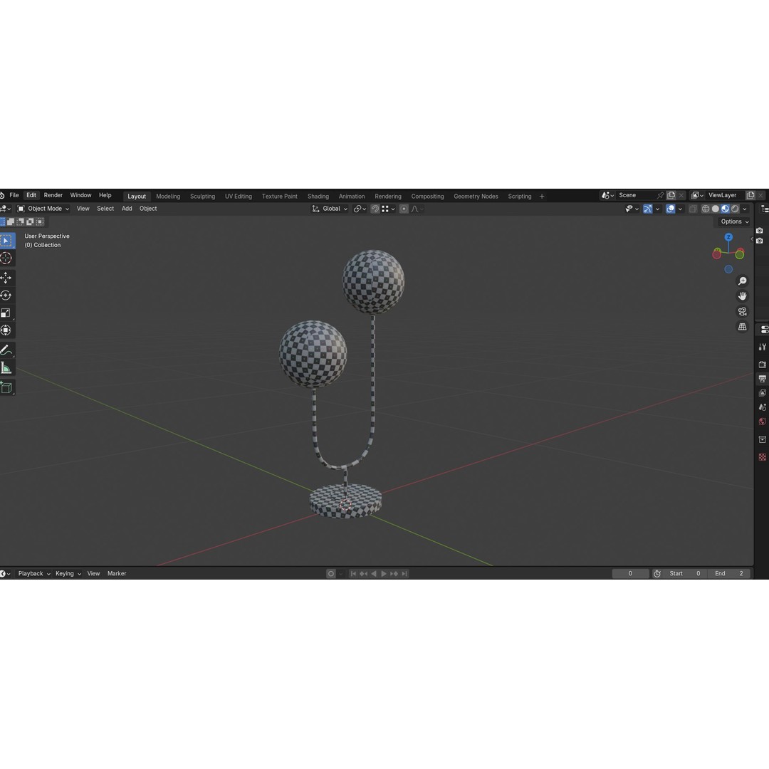 Ruby Metal Table Lamp 3D Model – Mid-Century Modern Low Poly, PBR - View 27