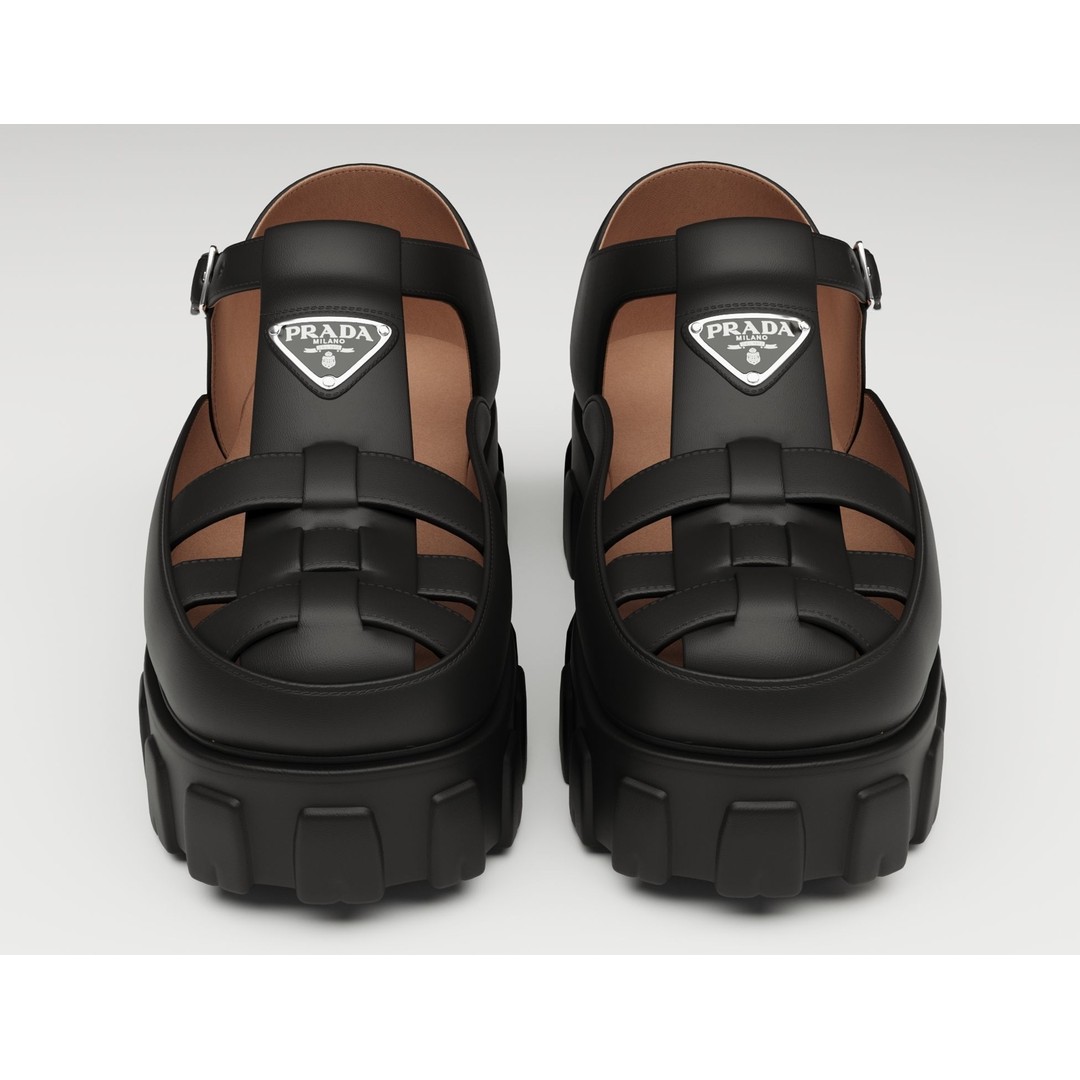 Chunky Sandals 3D Model – Low Poly Game Ready Footwear, FBX - View 12