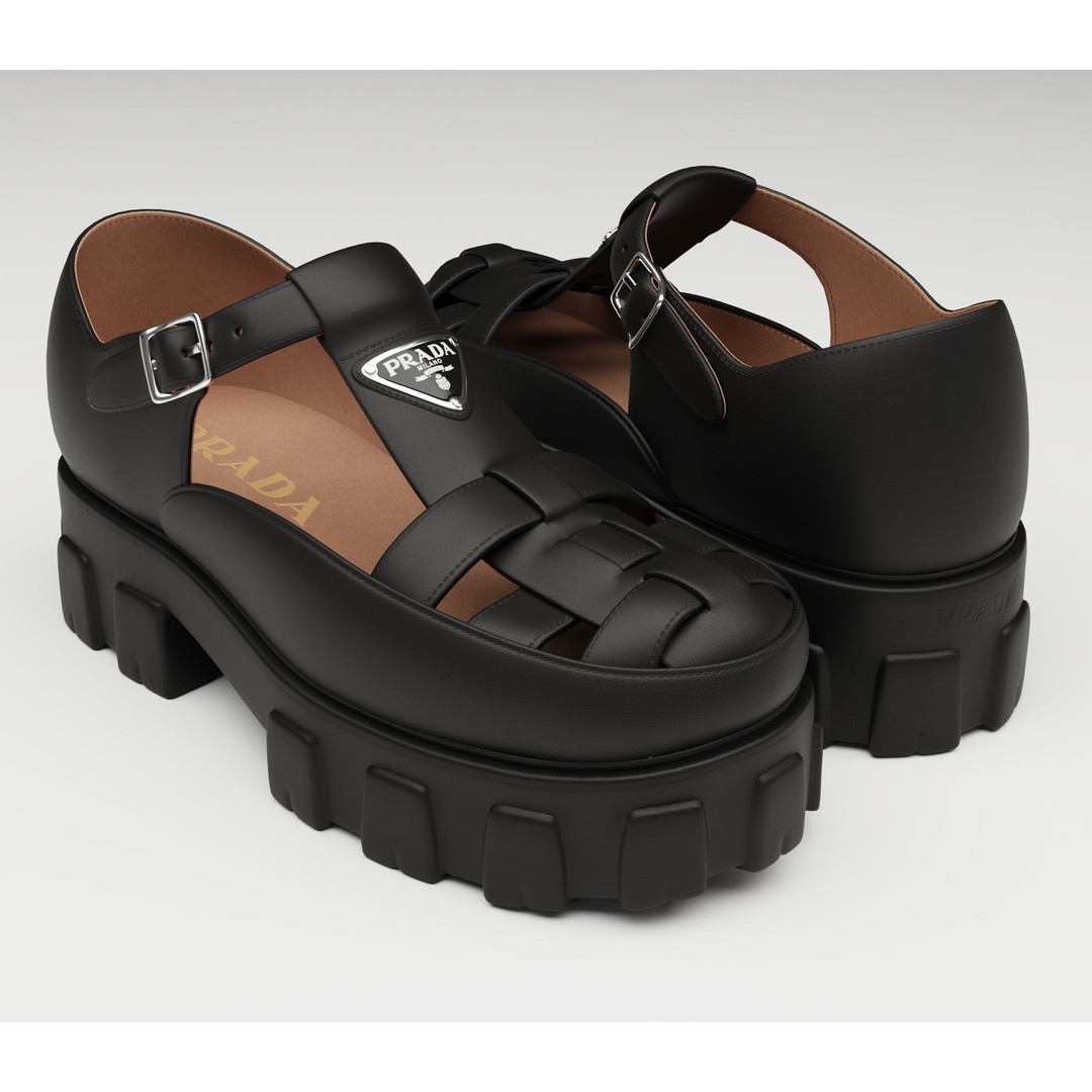 Chunky Sandals 3D Model – Low Poly Game Ready Footwear, FBX - View 3