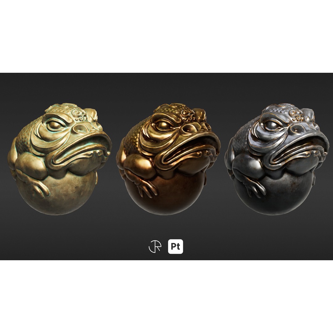 Stylized Wood and Metal Textures 3D Model – Customizable Smart Materials - View 6