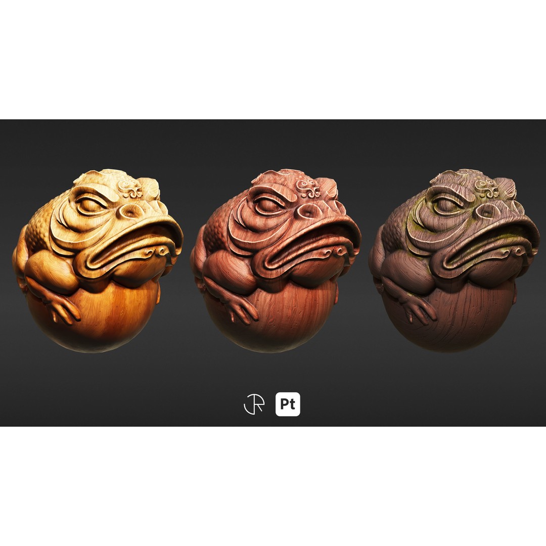 Stylized Wood and Metal Textures 3D Model – Customizable Smart Materials - View 7