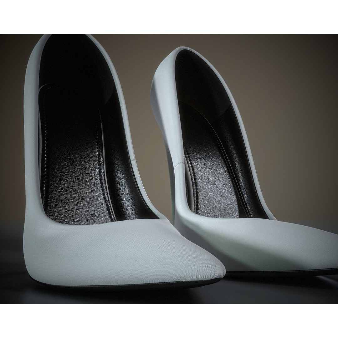 Stiletto Shoes 3D Model – Low Poly Game Ready, FBX/OBJ Formats