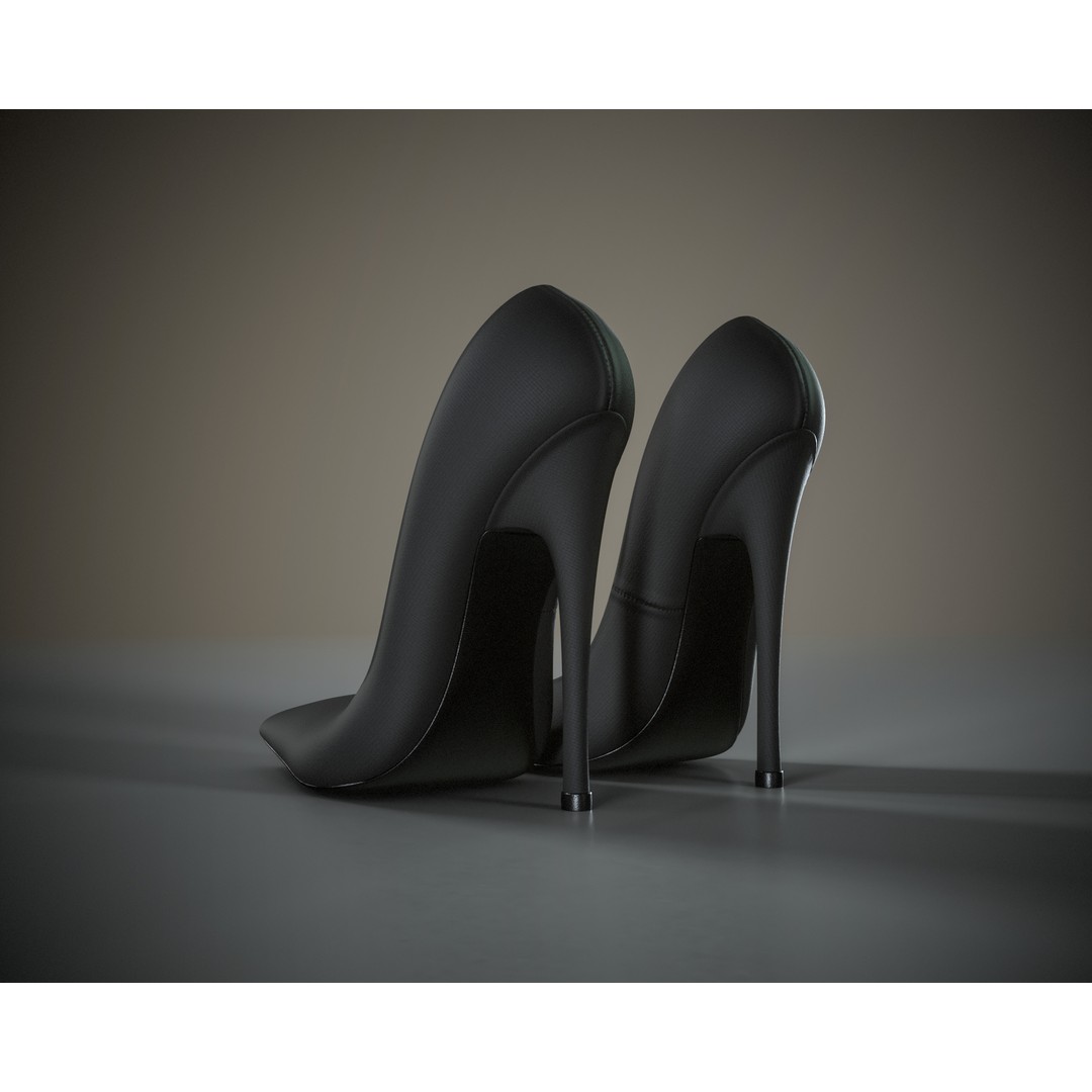 Stiletto Shoes 3D Model – Low Poly Game Ready, FBX/OBJ Formats - View 10
