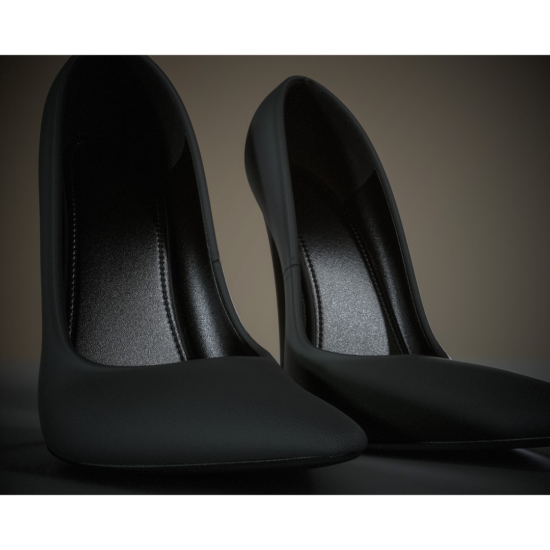 Stiletto Shoes 3D Model – Low Poly Game Ready, FBX/OBJ Formats - View 11