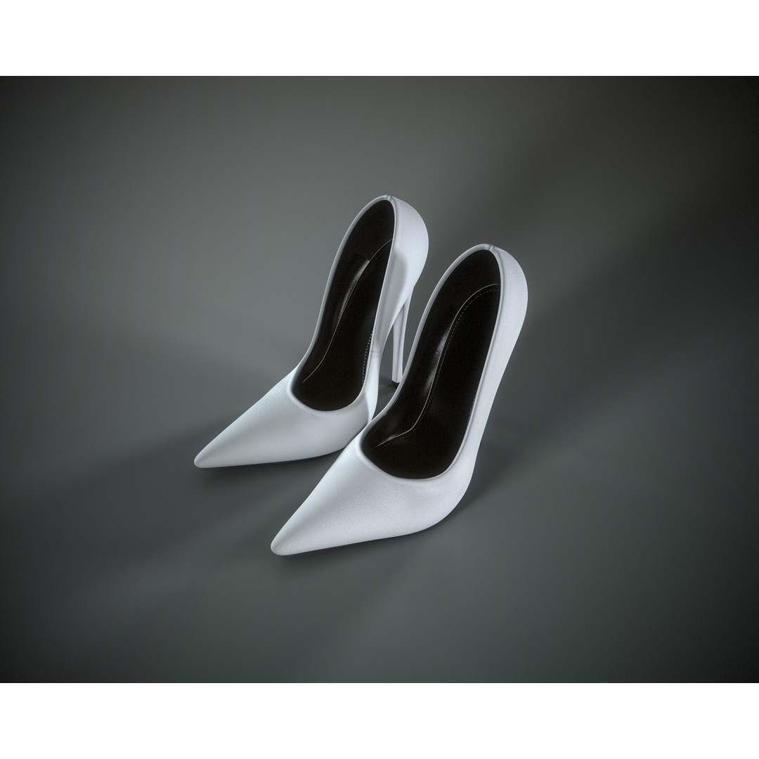 Stiletto Shoes 3D Model – Low Poly Game Ready, FBX/OBJ Formats - View 18