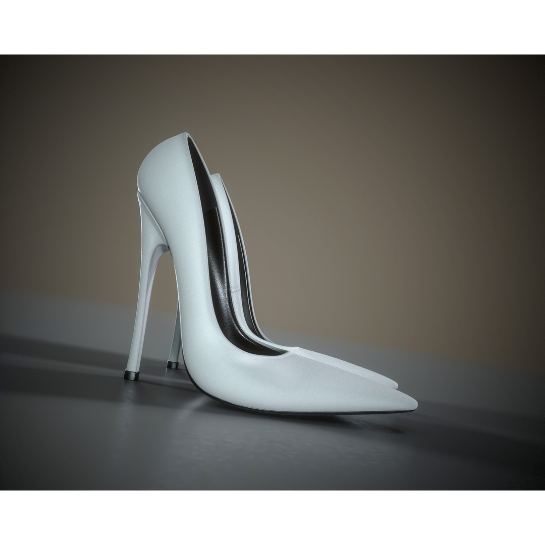 Stiletto Shoes 3D Model – Low Poly Game Ready, FBX/OBJ Formats - View 19