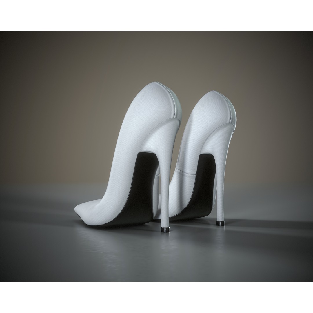 Stiletto Shoes 3D Model – Low Poly Game Ready, FBX/OBJ Formats - View 20