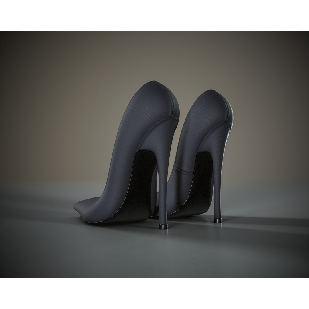 Stiletto Shoes 3D Model – Low Poly Game Ready, FBX/OBJ Formats - View 5