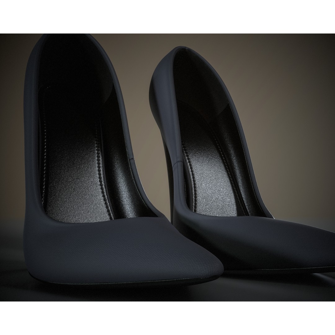 Stiletto Shoes 3D Model – Low Poly Game Ready, FBX/OBJ Formats - View 6