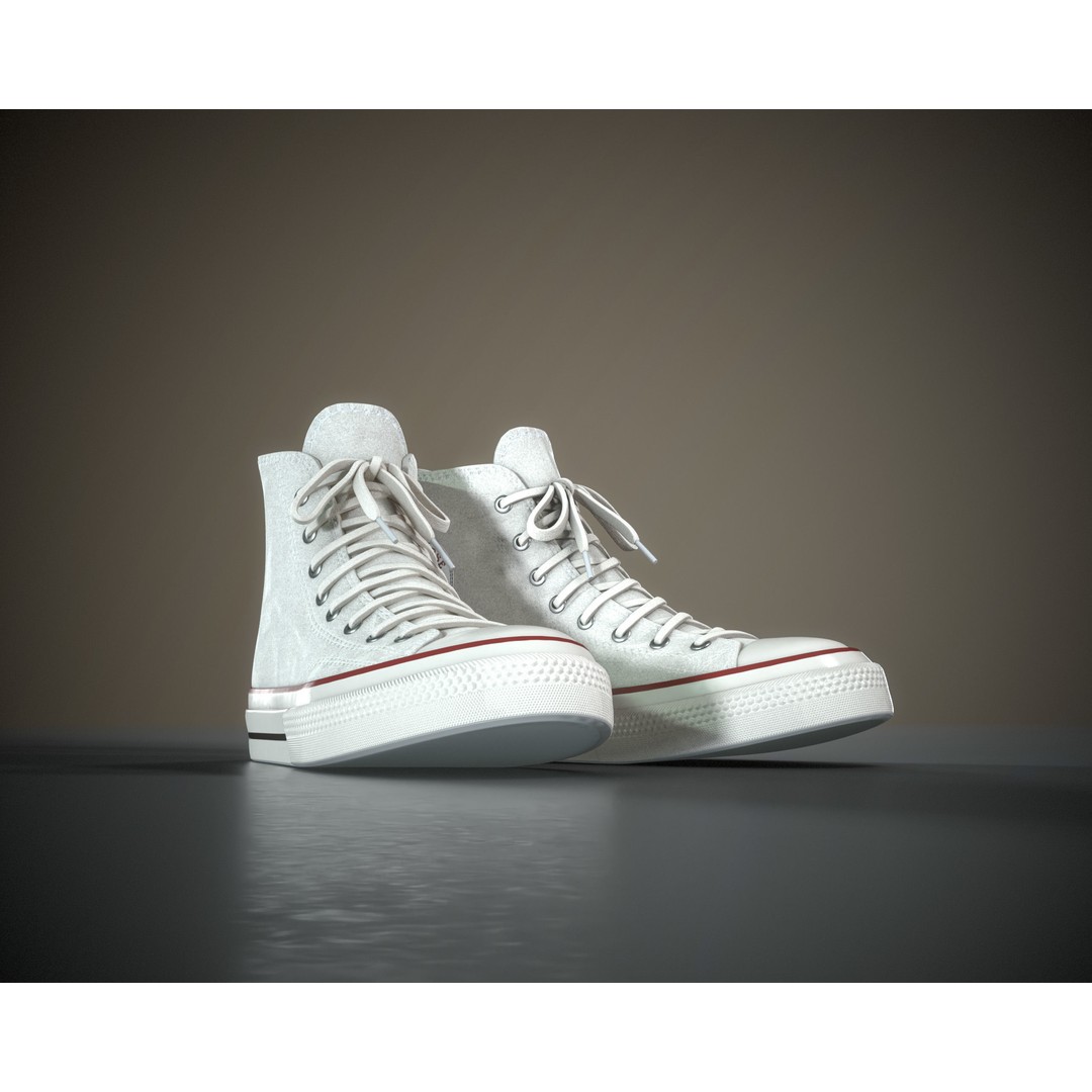 Converse Chuck Taylor All Star 3D Model – Low Poly Game Asset, FBX